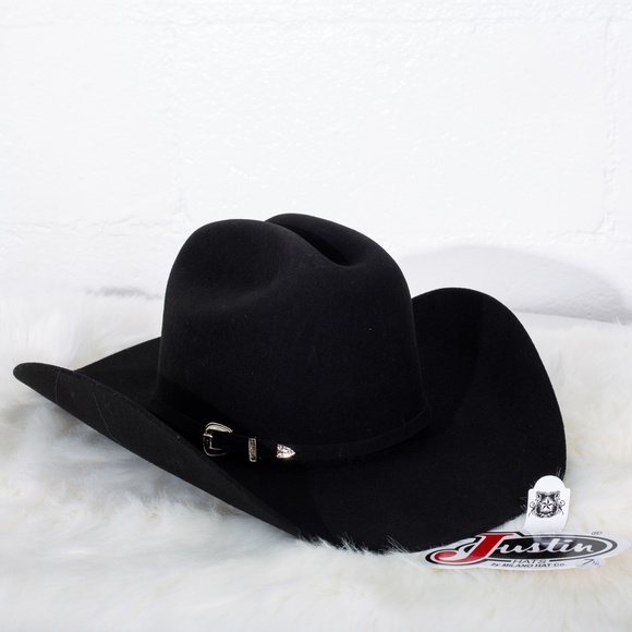 Nwt Justin Rodeo 3x Black Wool Cowboy 